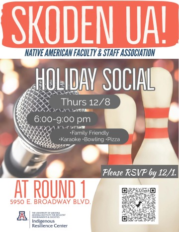 Event Flyer for Holiday Social on December 8, 2022